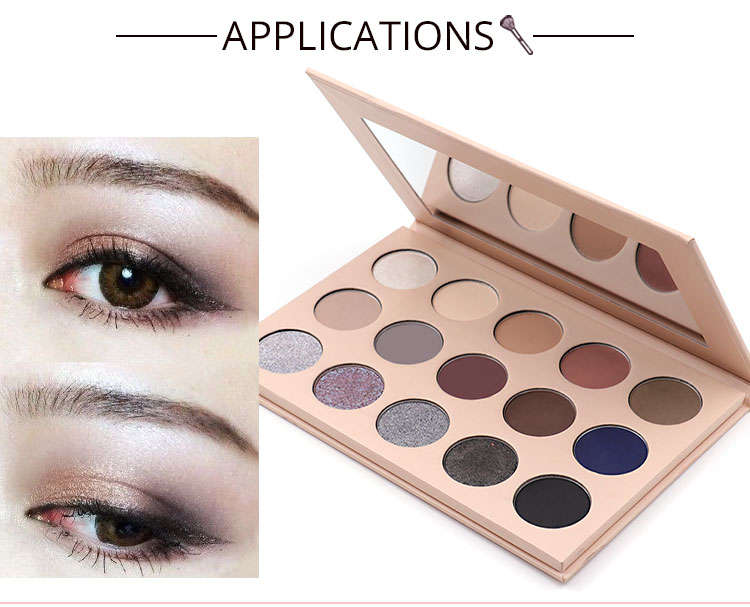 Cali Chic Glitter Nude Eyeshadow Palette Matte Metallic Celebrity Cosmetic Make Up Travel Pack