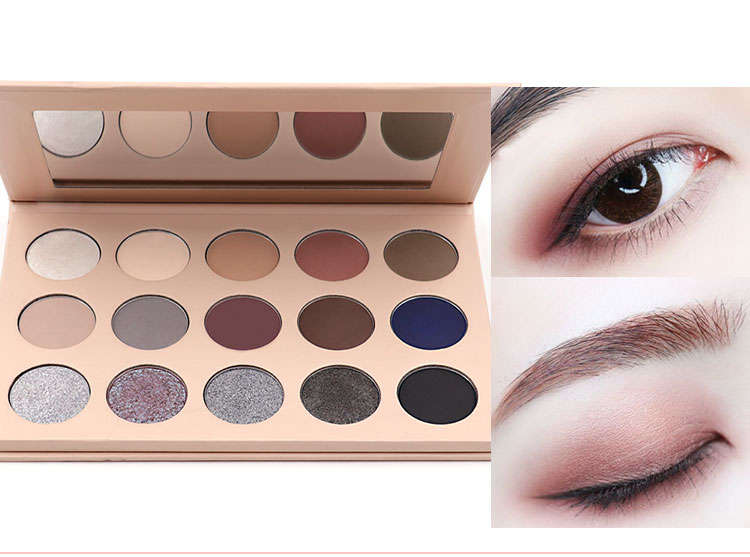 Cali Chic Glitter Nude Eyeshadow Palette Matte Metallic Celebrity Cosmetic Make Up Travel Pack