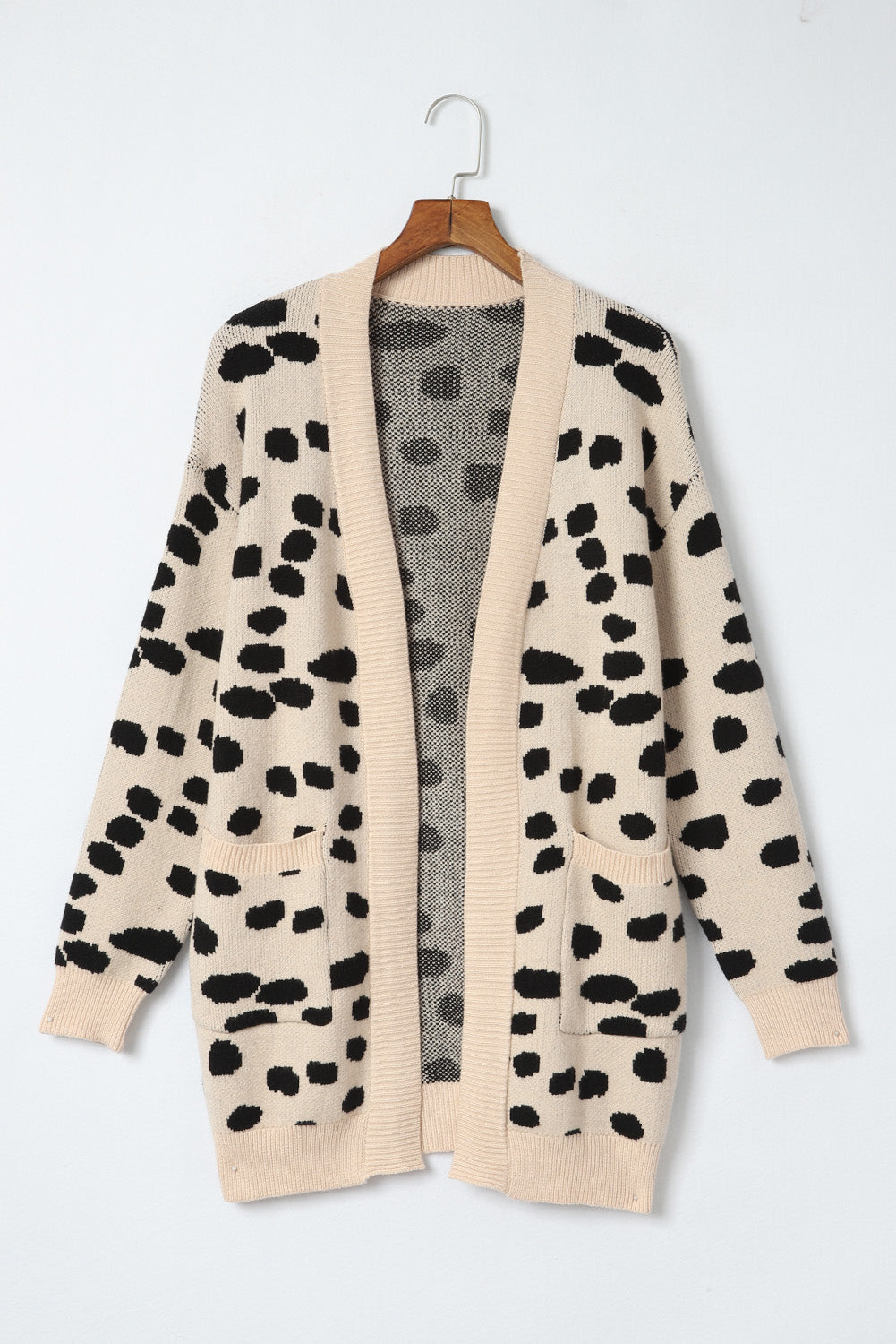 Cali Chic Leopard  Animal Spotted Pattern Open Front Cardigan