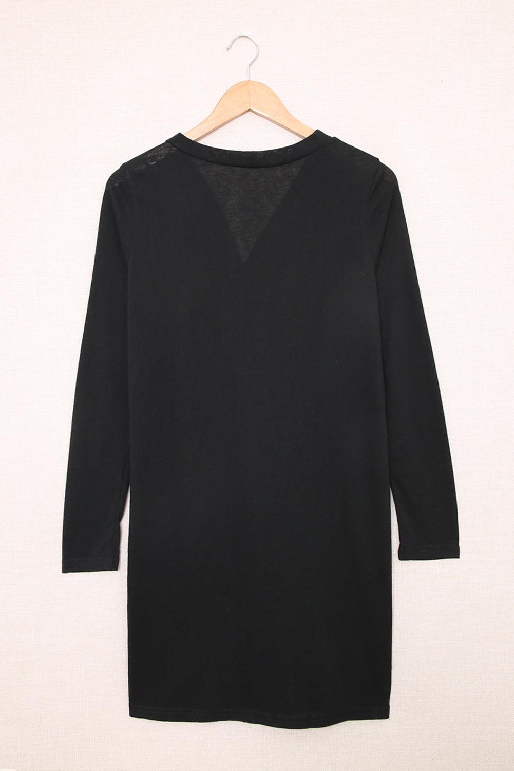 Cali Chic Black Solid Color Open Front Buttons Cardigan